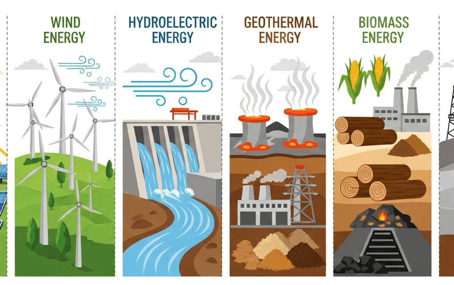 what are the main types of energy and their sources